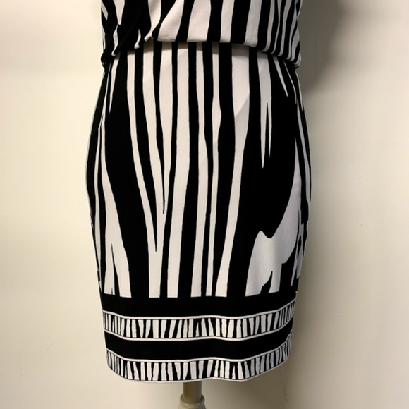 Cache Black and White Zebra Print Dress - Picture 7 of 8